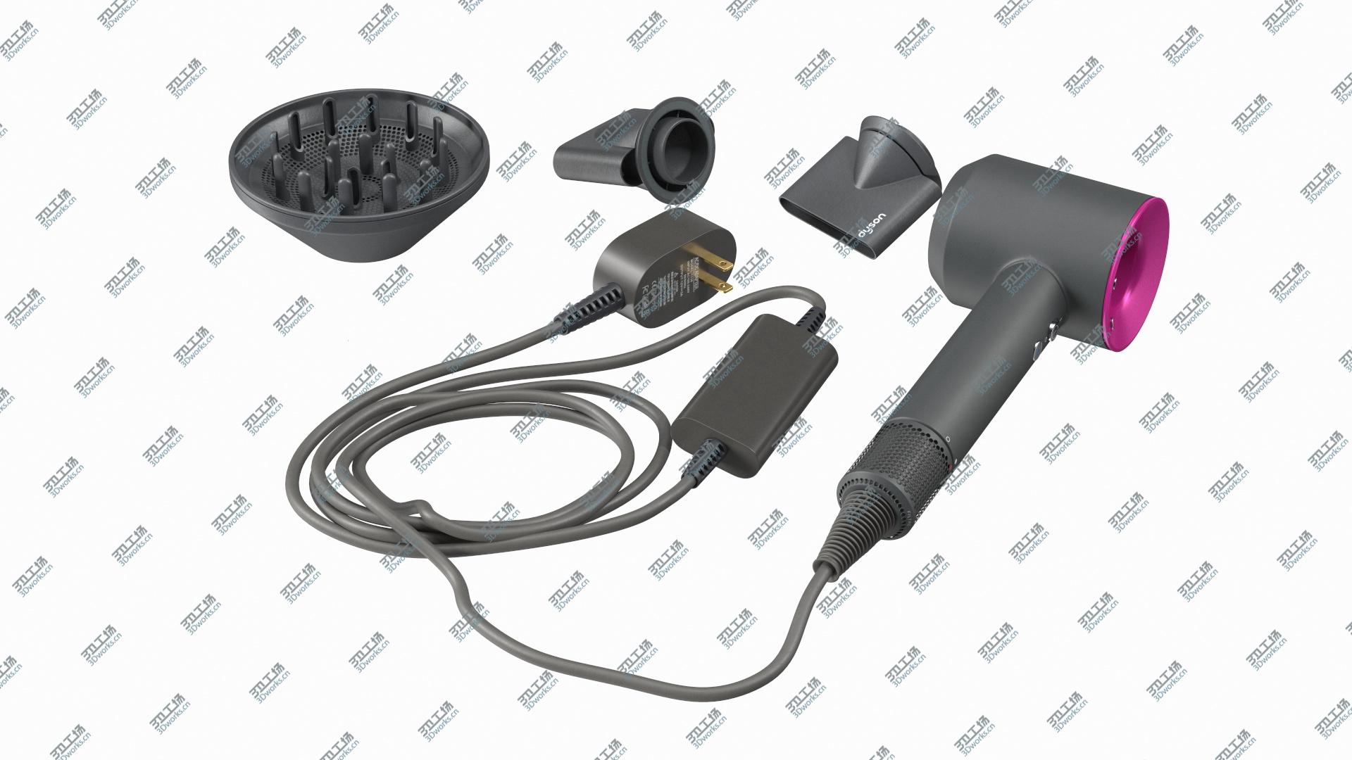 images/goods_img/202105072/Dyson Supersonic Hair Dryer with Attachments Set 3D model/2.jpg